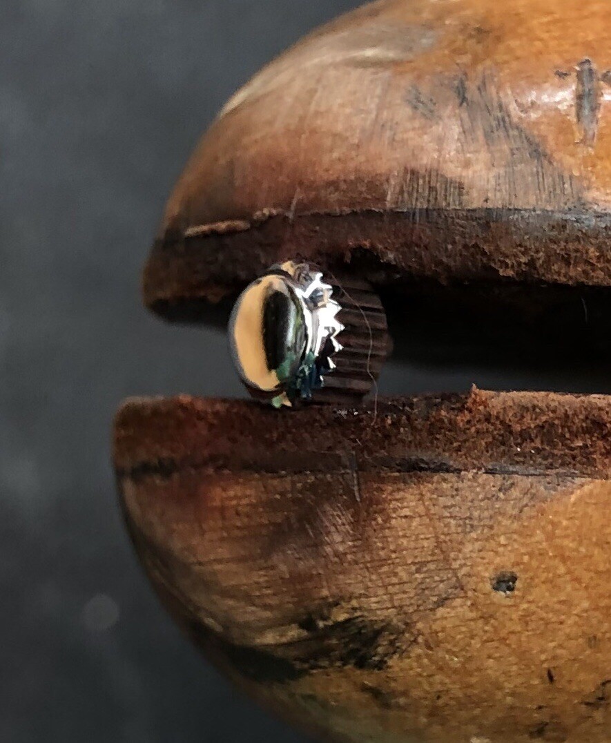 Custom unsigned Crown & Tube: 980.013 – Vintage Tag Heuer 1000 Thick Case Crown.