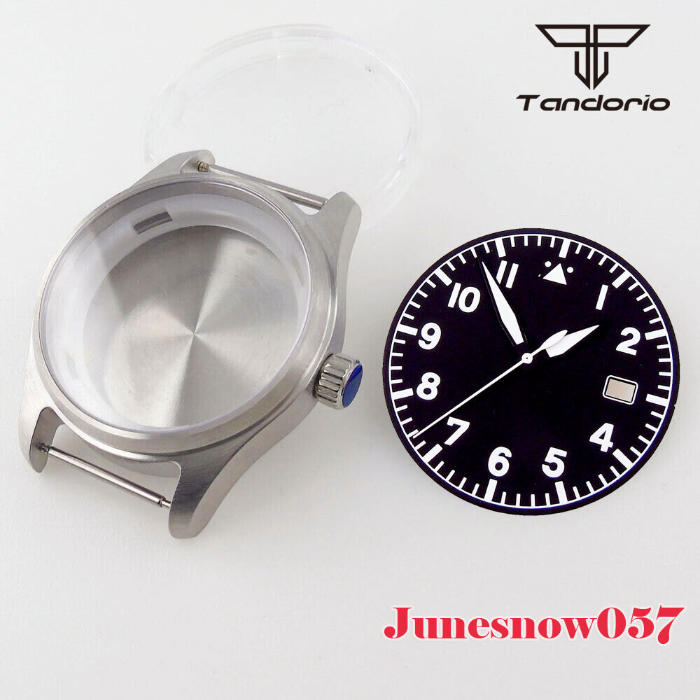 39MM Polit Watch Case Watch Hands Dial Set Fit For NH35A NH36A NH34A SKX ETA2824