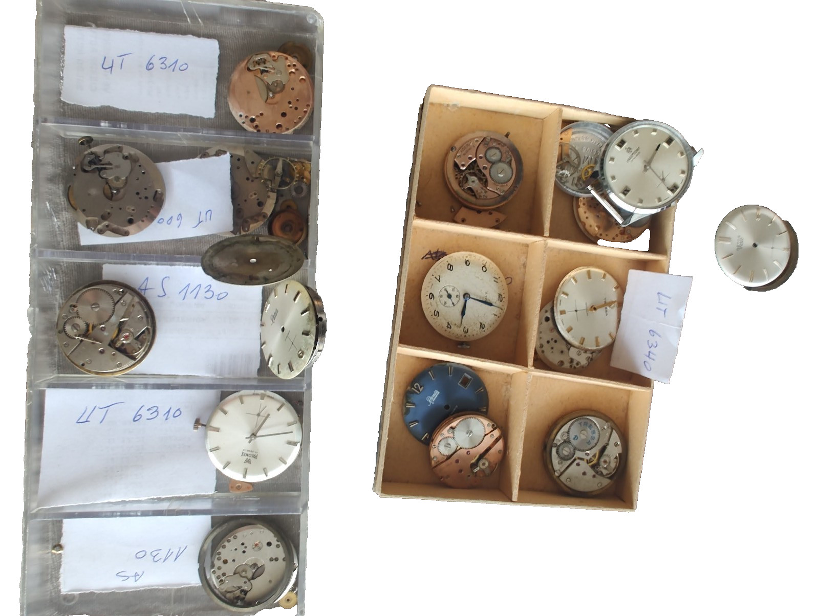 Watch Repair Lot 11 Movements Unitas UT 6310 AS 1130 Swiss Parts