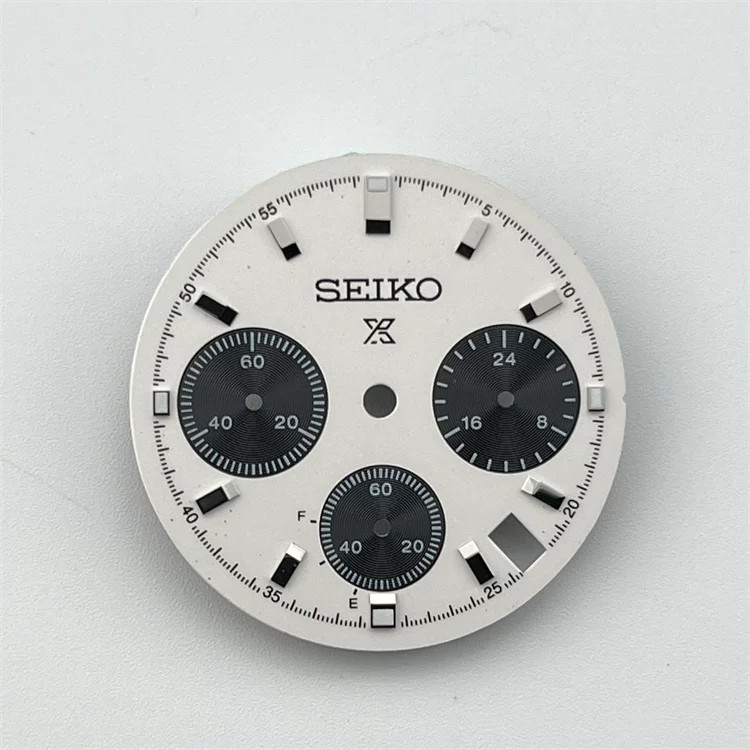 29.5mm Multifunctional Watch Dial Green Lume For Vk63 Movement Replacement Parts