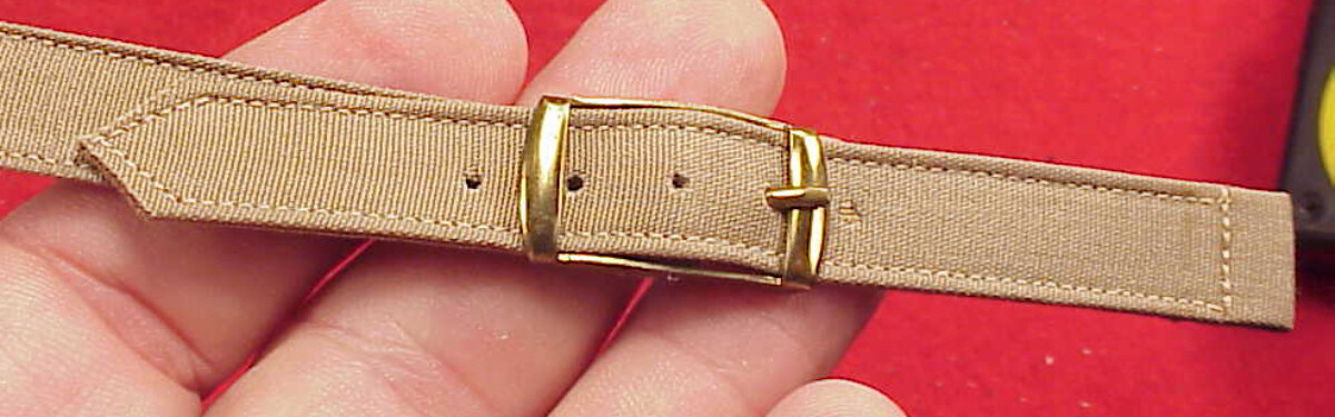 Original 13MM CANVAS OLIVE GOLD BUCKLE WRISTWATCH BAND 6 1/4 INCH
