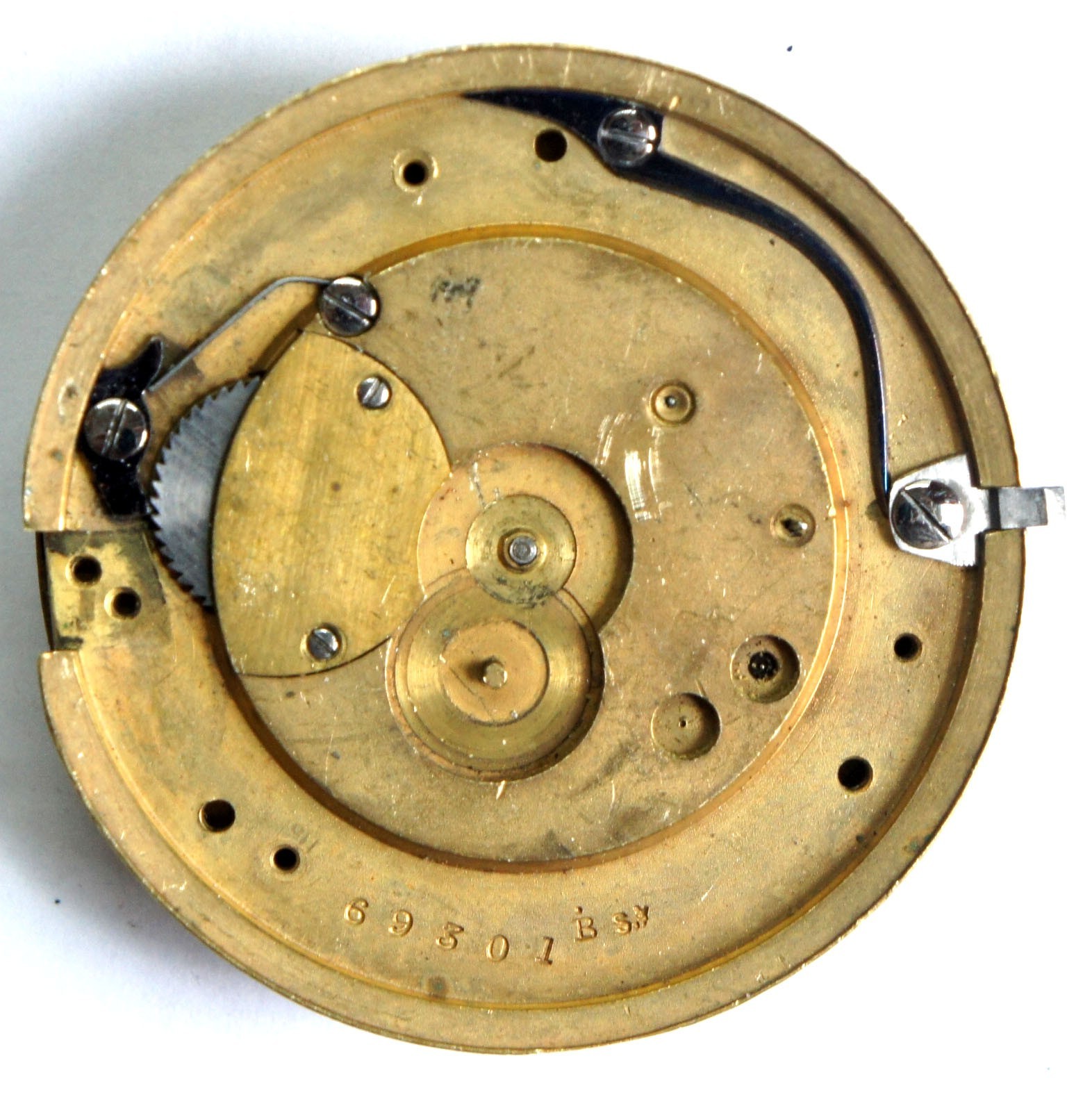 English Fusee Pocket Watch Movement 46.5 mm READ
