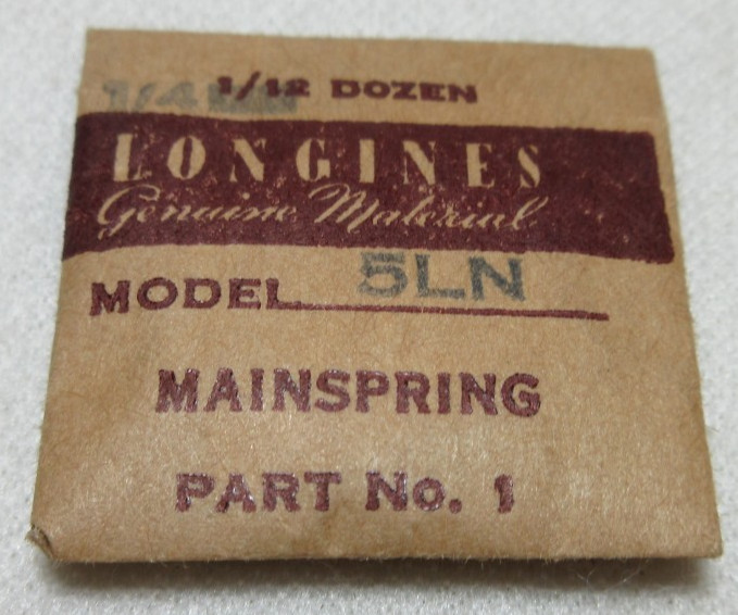 LONGINES WATCH MAINSPRING #1 MODEL 5LN WATCHMAKER REPLACEMENT REPAIR PART #82