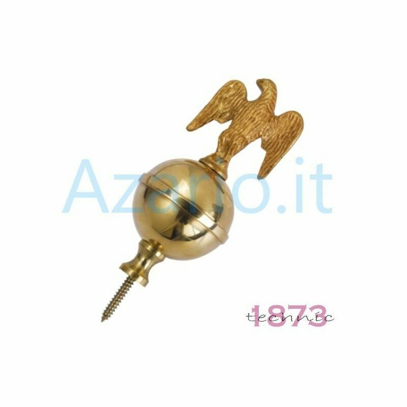 Spire Final Polished Brass Eagle Empire Style Brass Commuter Ornament