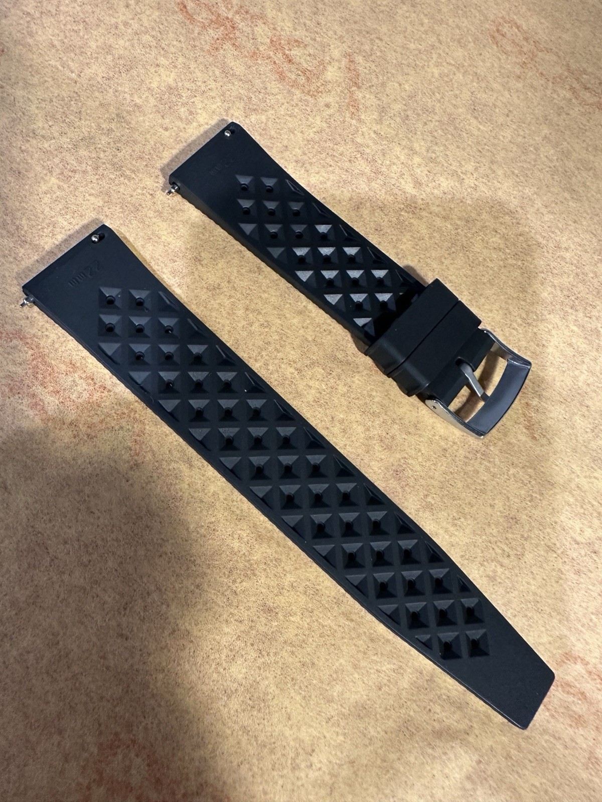 Classic Tropical FKM Rubber Swiss Strap 22MM Black Blancpain Rolex Panerai Seiko