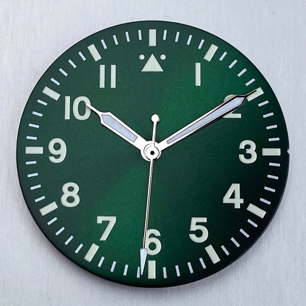 29mm Luminous Pilot No Logo Watch Dial For Miyota 8215 PT5000 NH35 Replacement