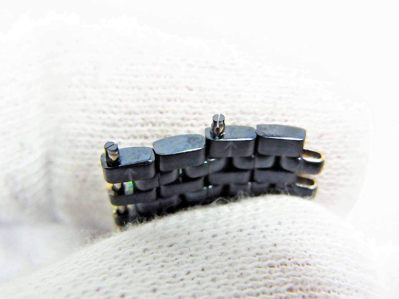 H.STERN Genuine 11mm Double Link Ladies Watch Band Bracelet 2pcs Set Mint