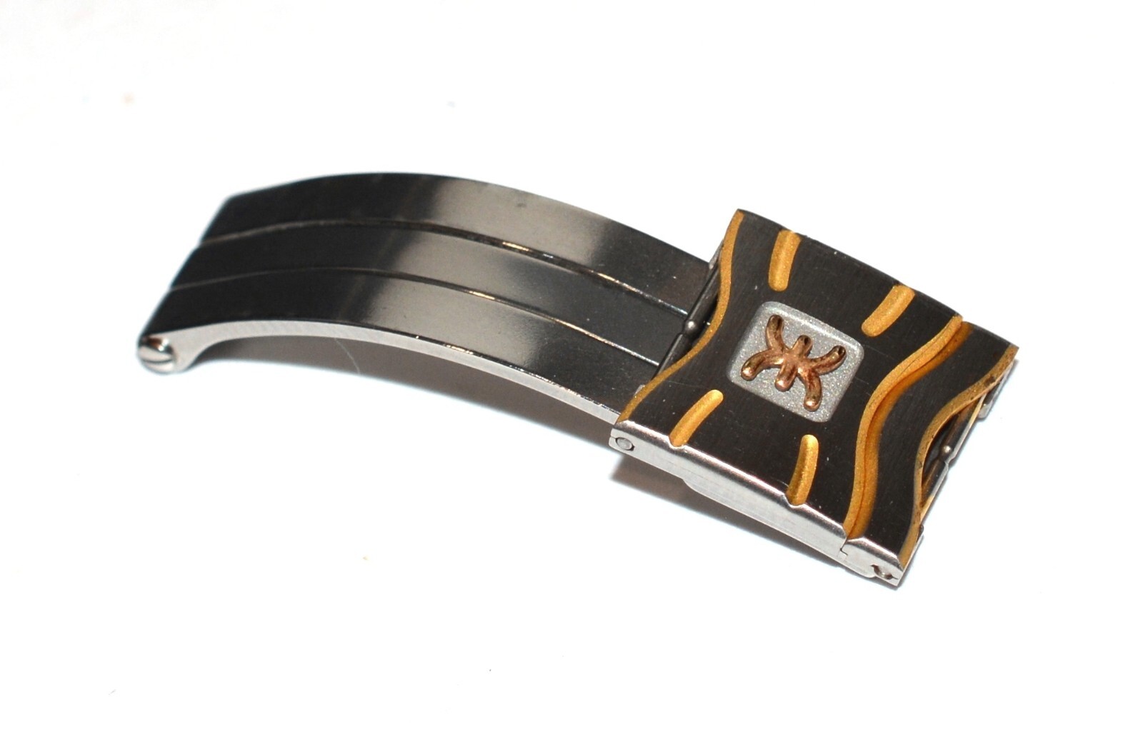 Authentic 15mm Ebel Classic Wave Stainless Steel/ Gold Plated Bracelet Buckle!