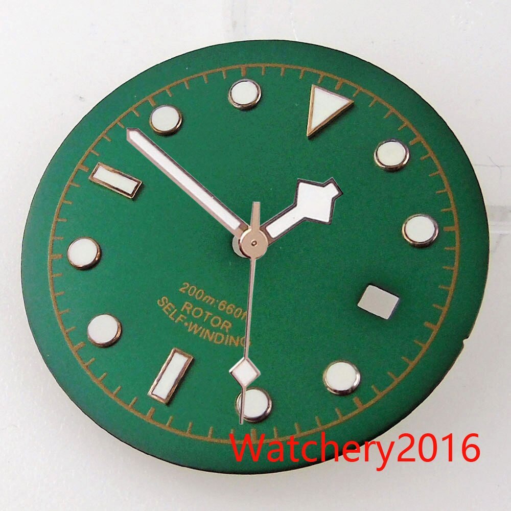 33.5mm Bliger Sterile Watch Dial Hands Fit For NH35 Miyota 8215 DG Date Window