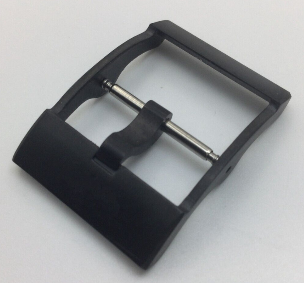 20MM S/STEEL RUBBER STRAP TANG BUCKLE CLASP FOR BREITLING A20SS1 BRUSHED BLACK
