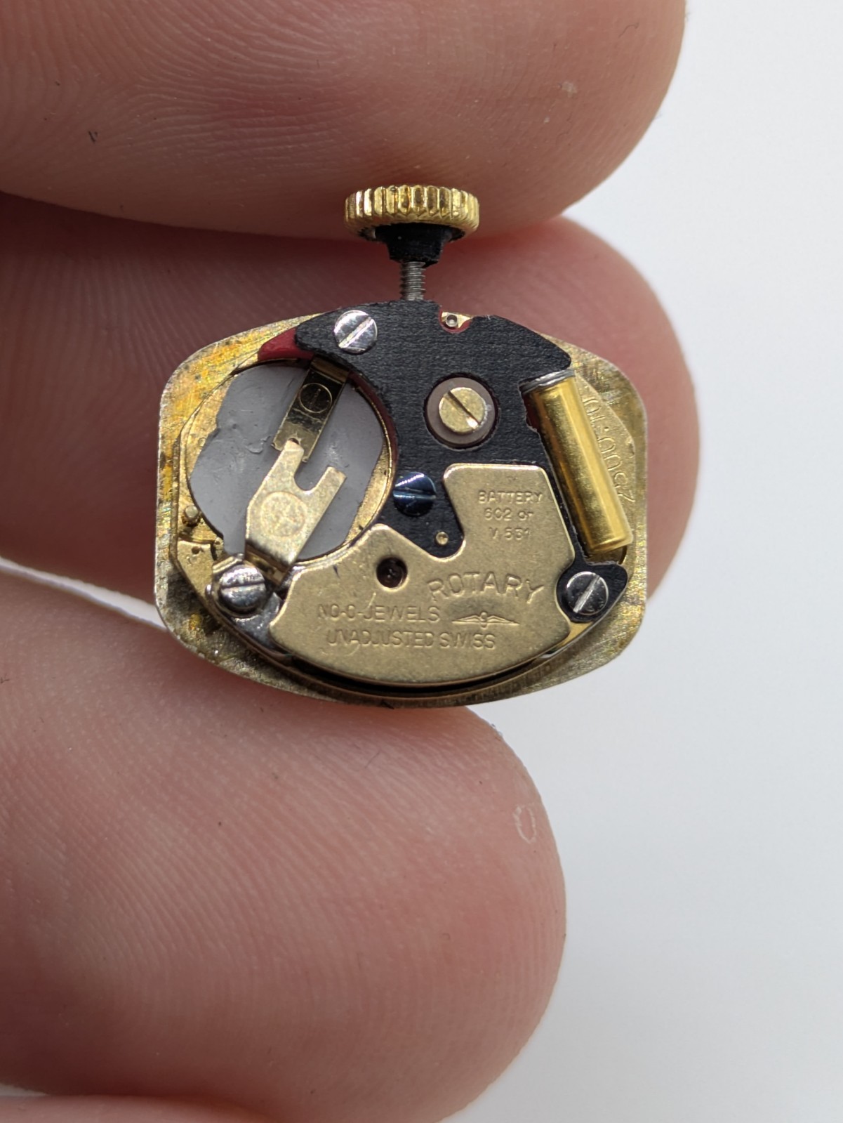 Rotary 2500.10 Quartz Watch Movement Swiss Made Dial Crown Untested 17.2mm