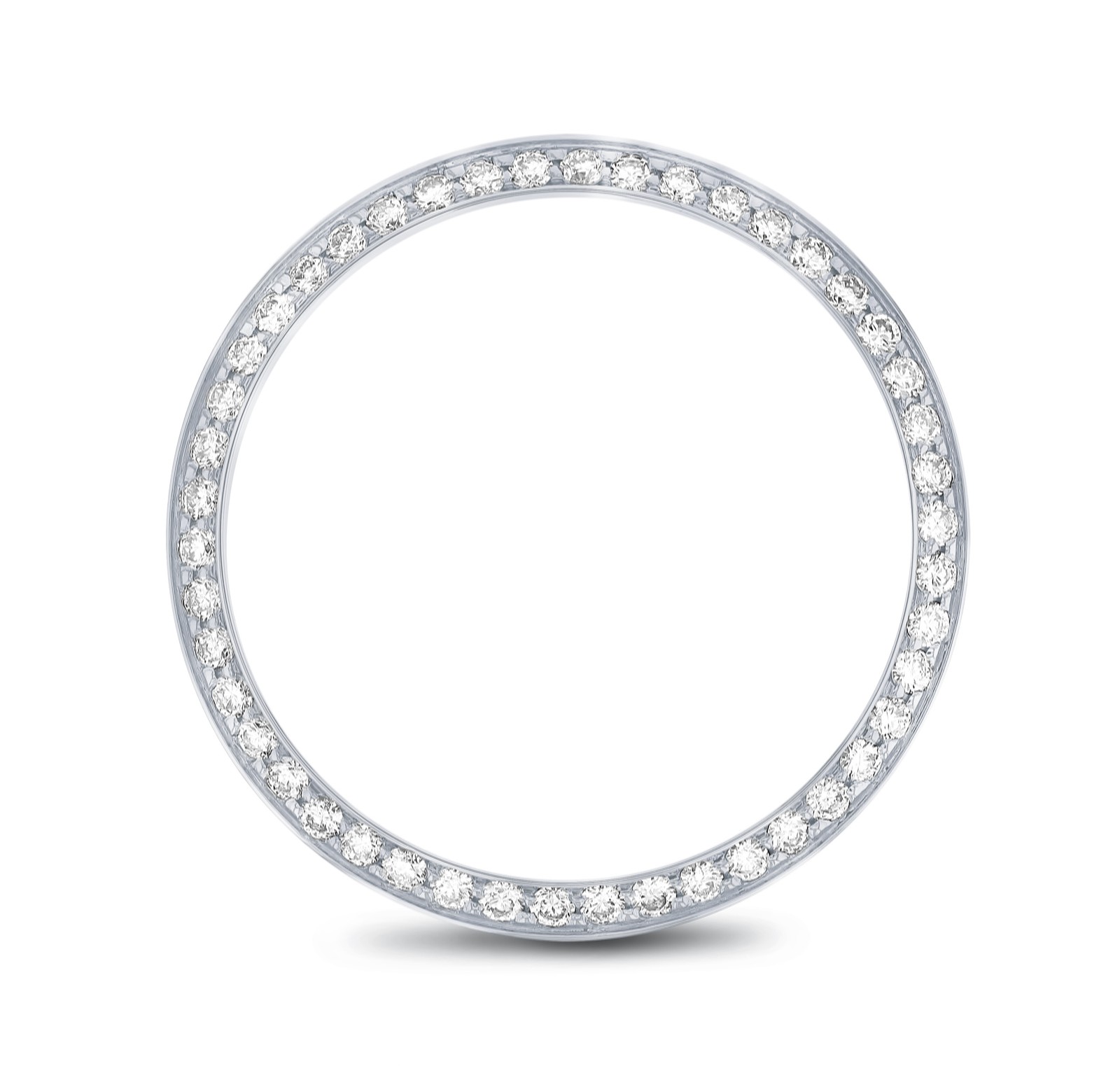 MIDSIZE 1CT BEAD SET LAB CREATED DIAMOND BEZEL FOR ROLEX DATEJUST 31MM WATCH WG