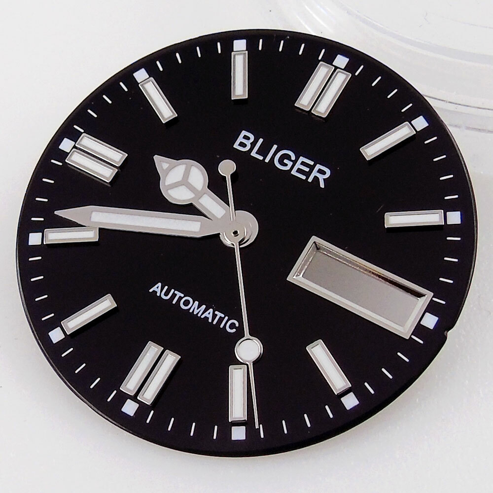 29mm Multicolor Watch Dial Face with Hands Fit NH36/NH36A Date Weekday Window