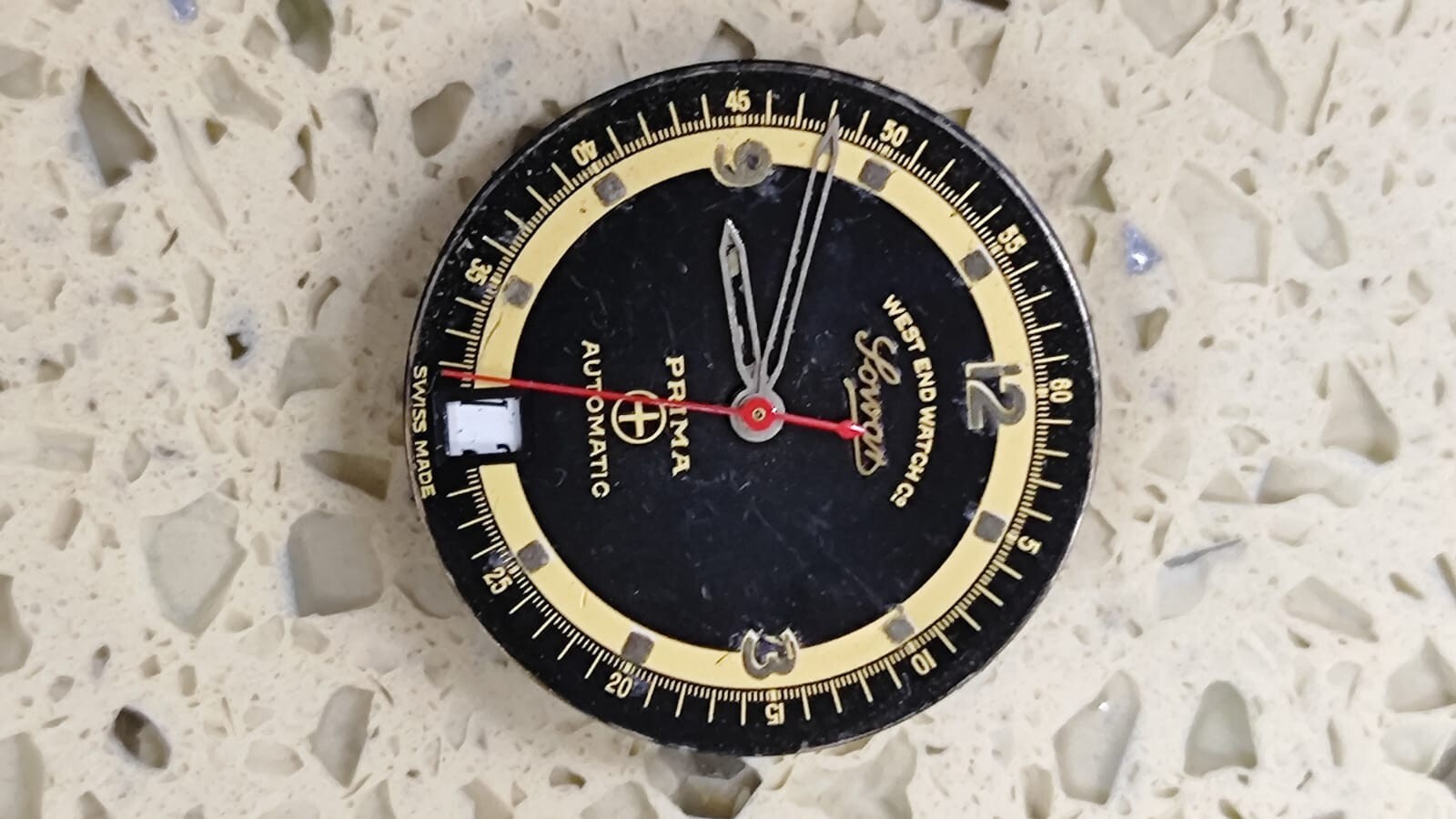 West End Watch – -Not work Incomplete Movement Eta 2872 for parts