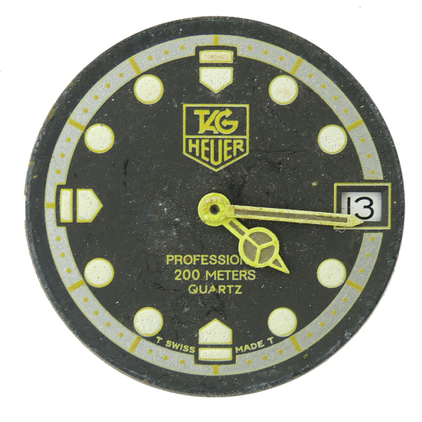 TAG HEUER PROFESSIONAL 200 METERS QUARTZ BLACK AND SILVER DIAL & 955414 MOVEMENT