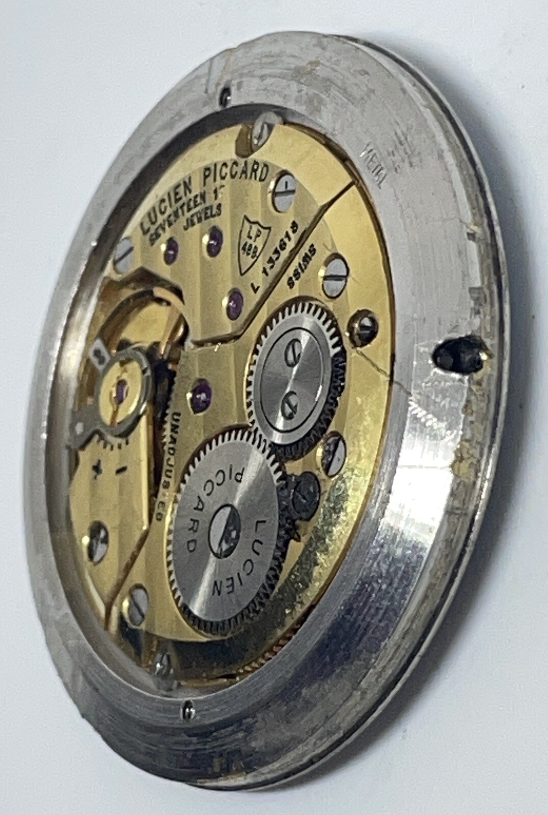 LUCIEN PICCARD LP 48B MOVEMENT 17 Jewels Swiss Does Not Run