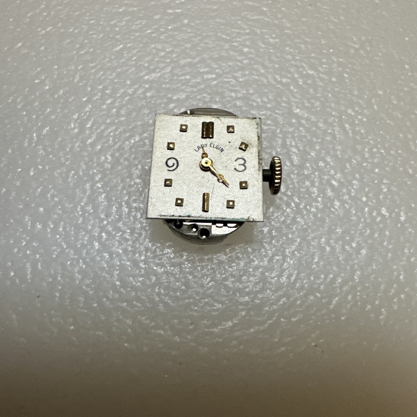 LADIES LADY ELGIN 19J 650 WRIST WATCH MOVEMENT Complete W Dial,Hands