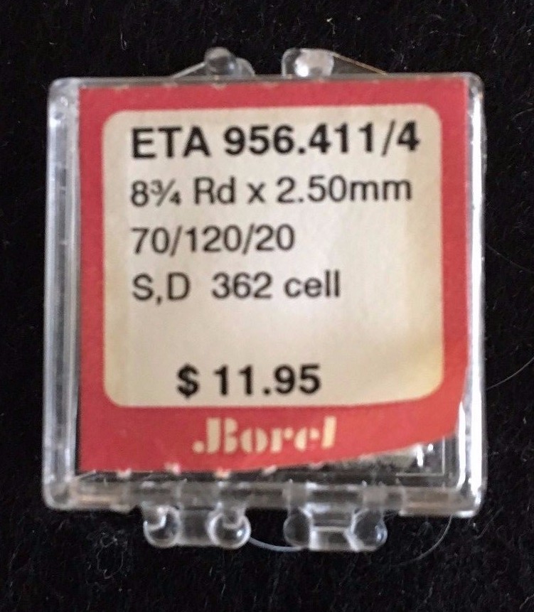 ETA 956.411/4, New Date Disc, 8 3/4 Rd x 2.50 mm New Old Stock (NOS) Watch Parts