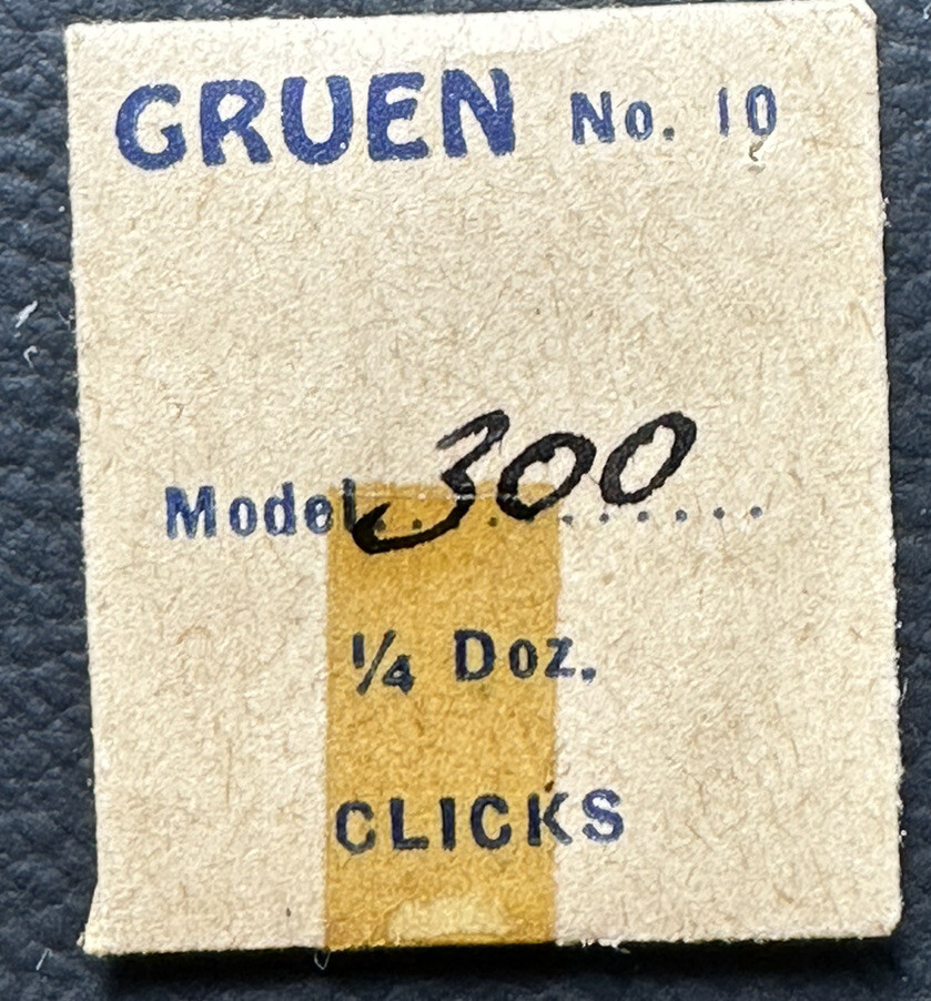 GENUINE GRUEN EB425 CAL300 1/4 DOZEN CLICKS JEWELER WATCH REPAIR WP5