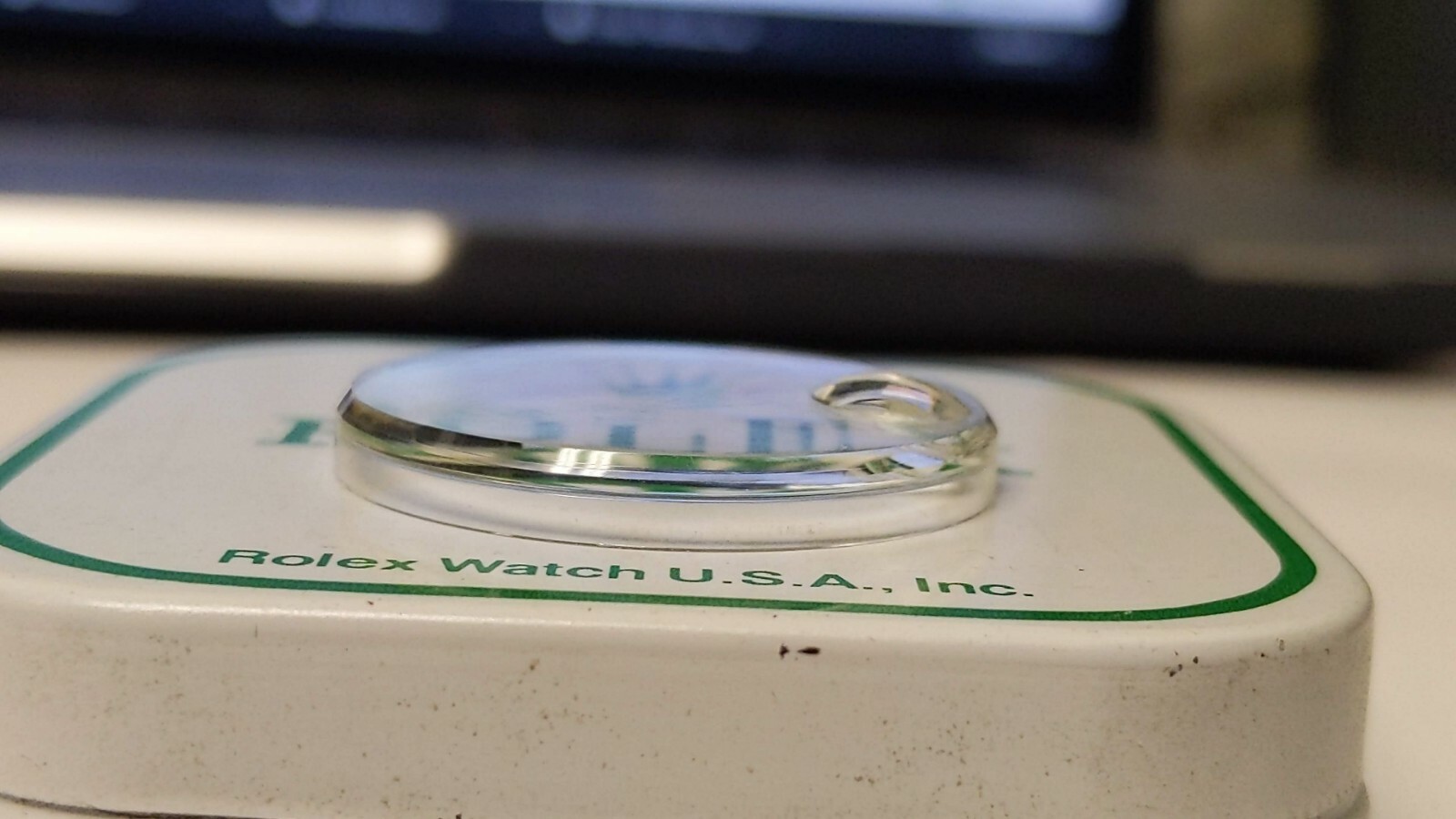 Genuine Rolex 25 112 date window Crystal acrylic 29.3mm open with tags, low/no d