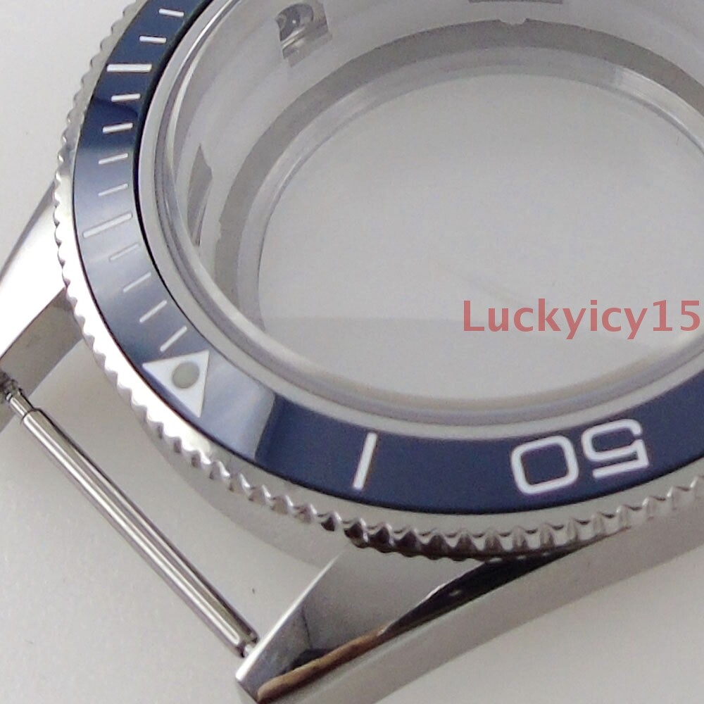 41mm Watch Case Dial Hands Fit for NH35A movement Sapphire Glass ceramic bezel