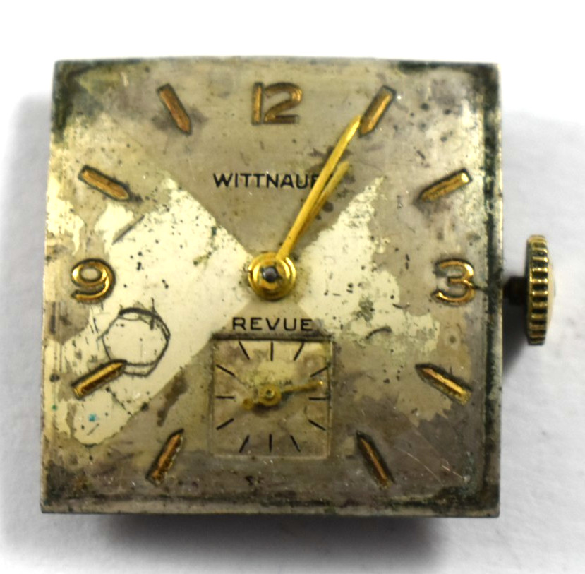 Vintage Wittnauer Revue 76 17J Wrist Watch Movement lot.wd