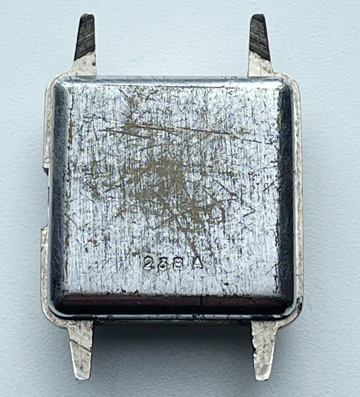 HELSA Watch Factory Square Case 238 A Replacement Repair Part Silver Vintage