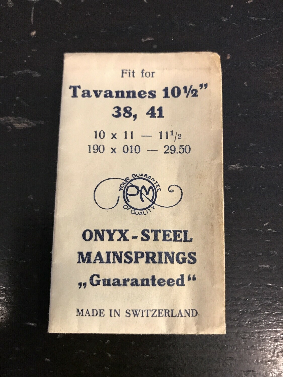 PM Mainspring for Tavannes caliber 38, 41 – ONYX Steel