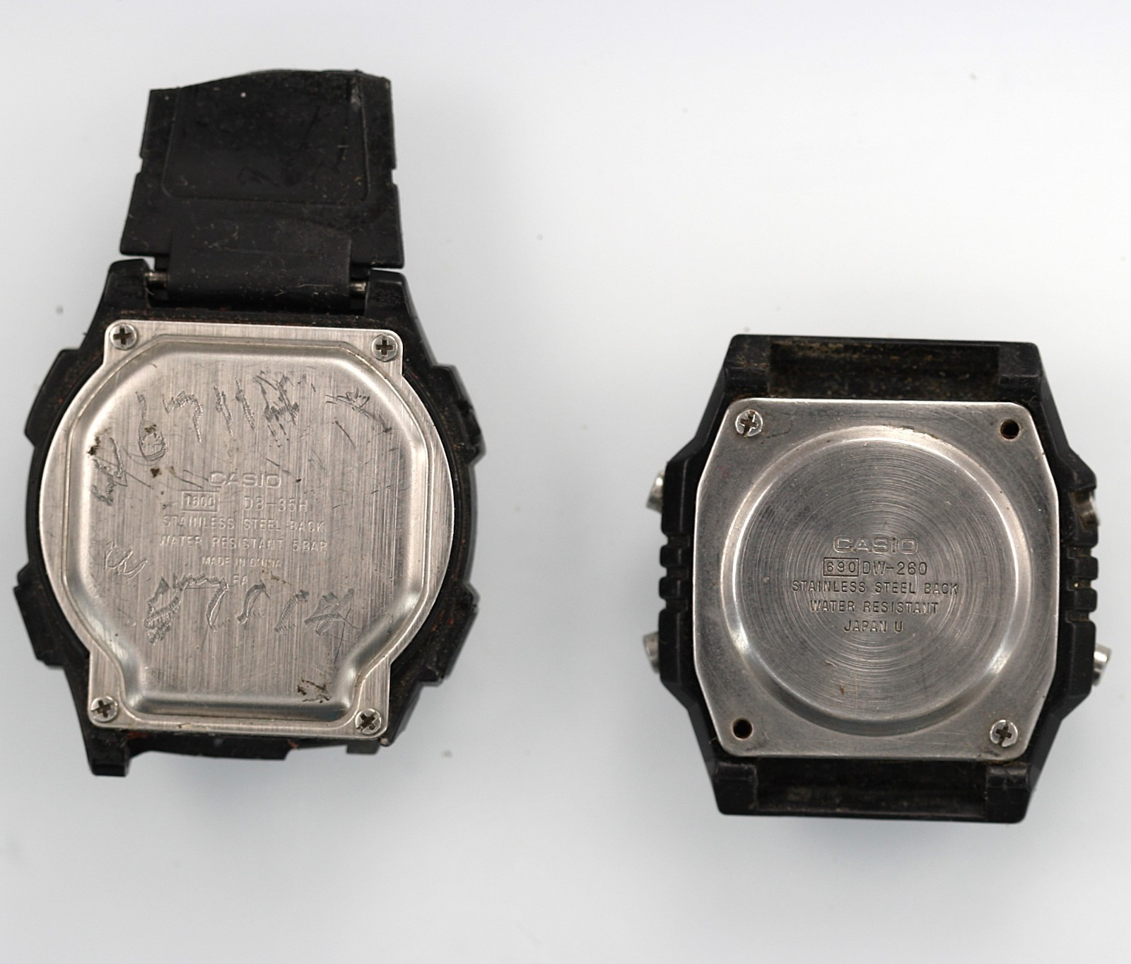 Casio Watch Men Telememo 30 DB-35H DW-260 Battery 50m Quartz NON WORKING