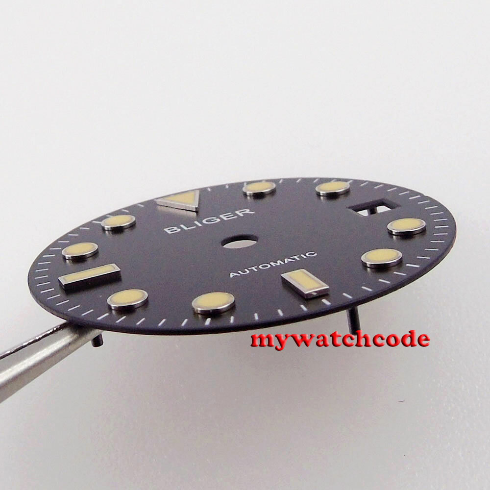 28.5mm black Watch Dial beige makes for eta 2824 2836 8215 8205 ST1612 Movement