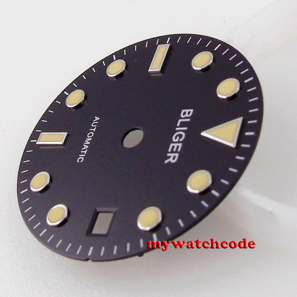 28.5mm black Watch Dial beige makes for eta 2824 2836 8215 8205 ST1612 Movement