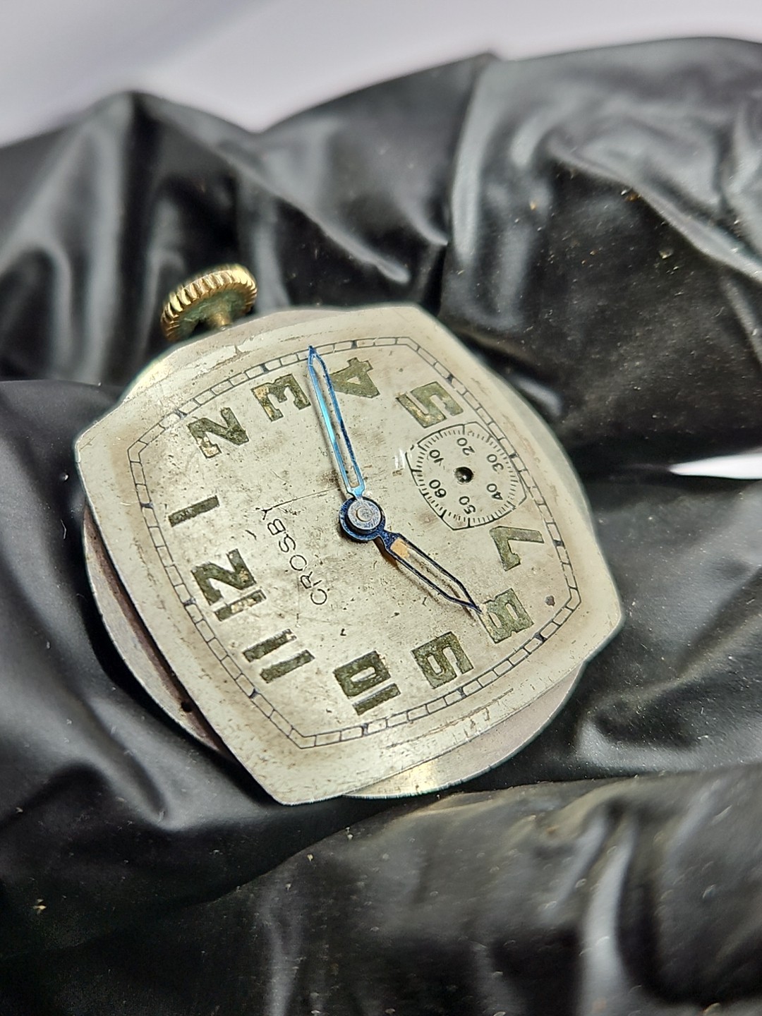 Art Deco Crosby Everbrite 7j Watch Movement Parts/Repair (R3)