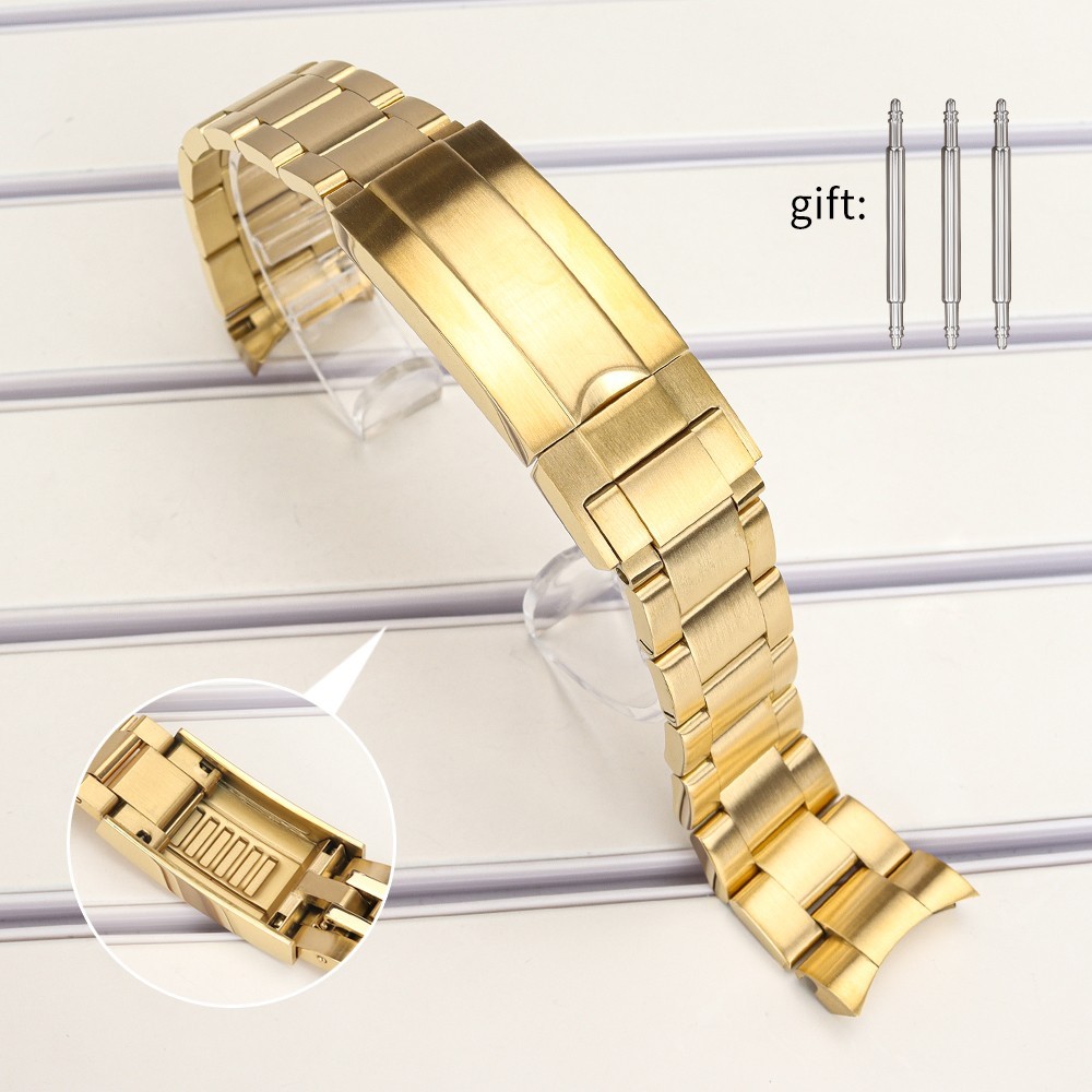 FEIYASHI STEEL 20mm Oyster Bracelet Sliding Lock Buckle Watch Repair Replacement