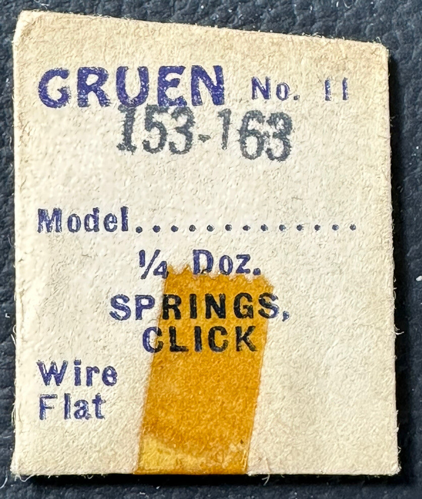 GRUEN #11 EB430 CAL153-63 1/4 DOZEN CLICK SPRINGS GENUINE WATCH REPAIR PART