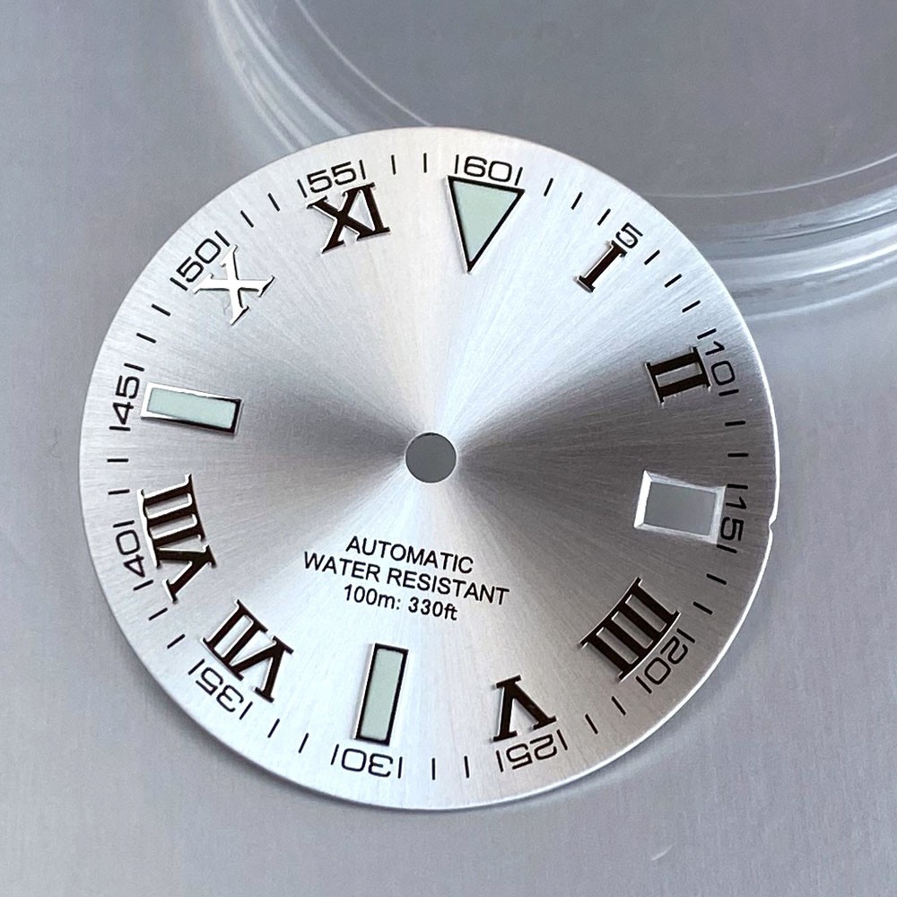 29mm Retro Watch Dial Date Roman Marks Fit NH35 Miyota8215 DG2813 ETA2824 PT5000