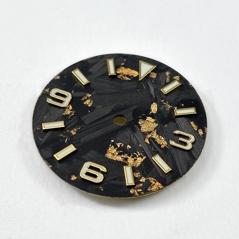 Carbon Fiber Dial 28.5MM No Lume Index High-quality NH35/NH34 Movement