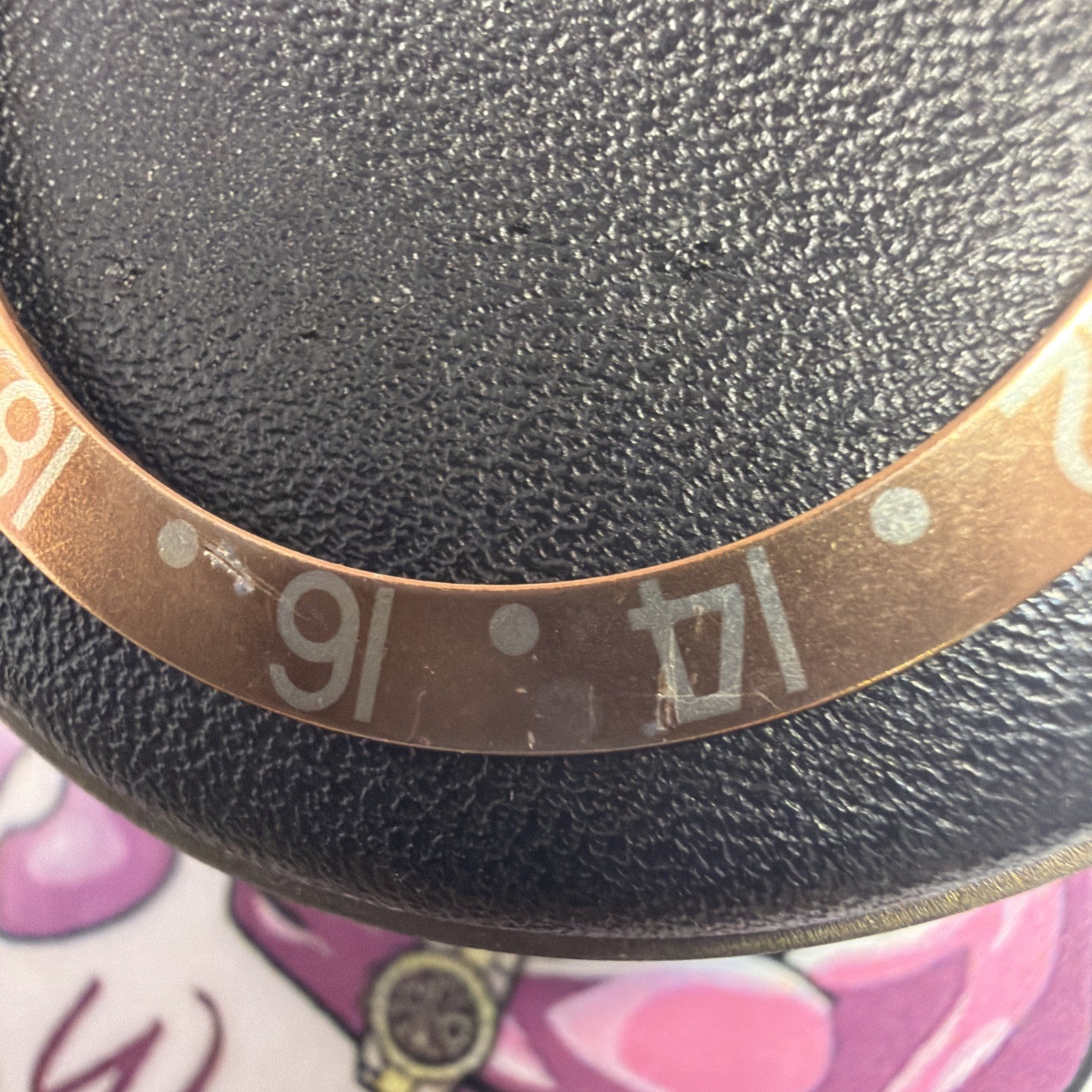 ROLEX GMT Master Bezel Insert 1675/8 16758 Genuine Nipple Dial Eye Of Tiger
