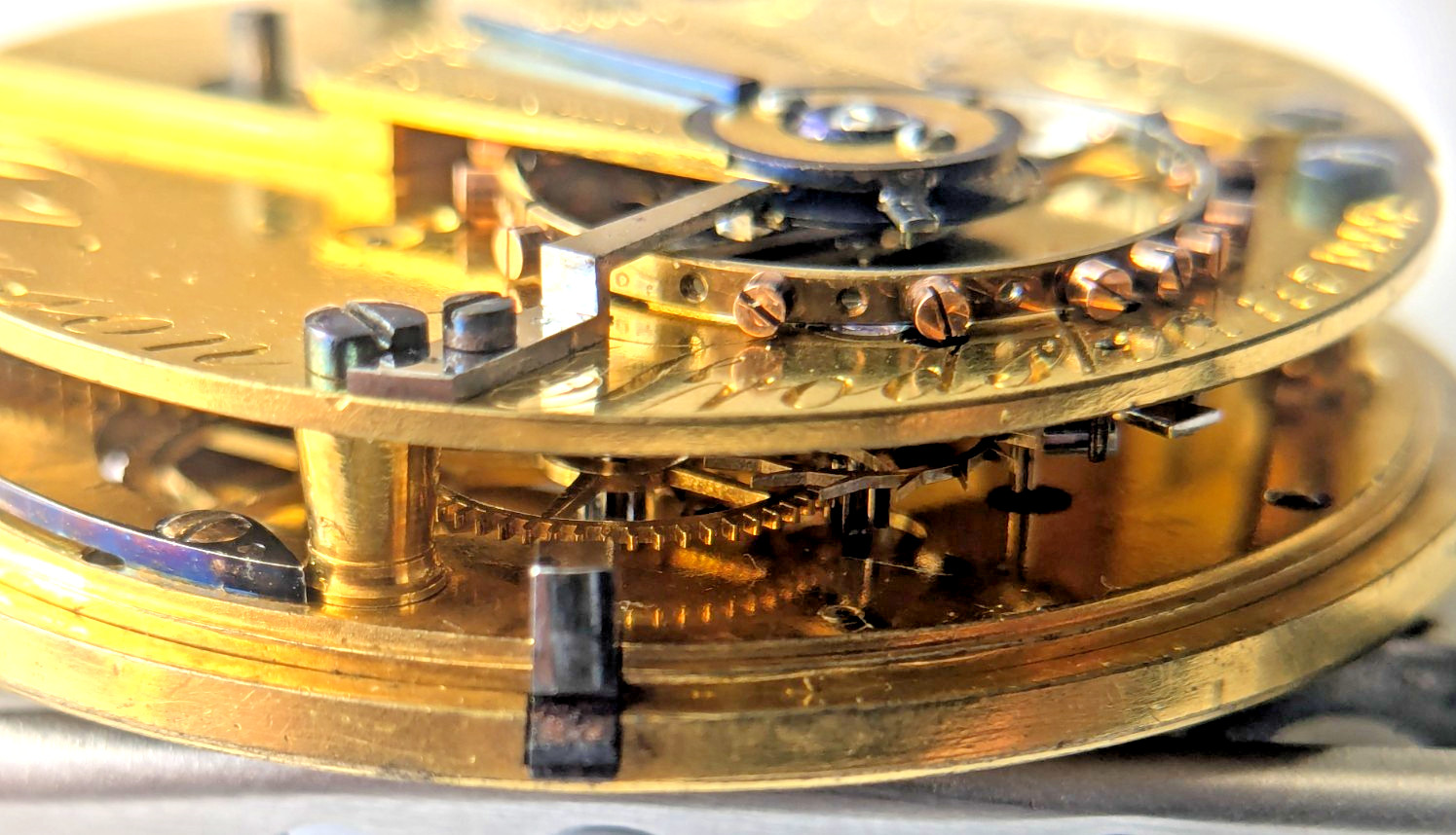 Antique Parkinson & Frodsham Change Alley London Fusee Watch Movement 52