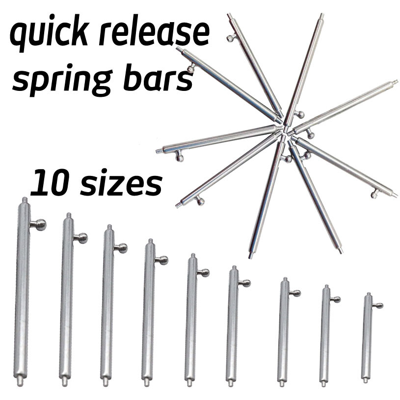 Stainless Steel Pin 14-21 22 24mm Quick Release Spring Bar Pins Watchband Parts