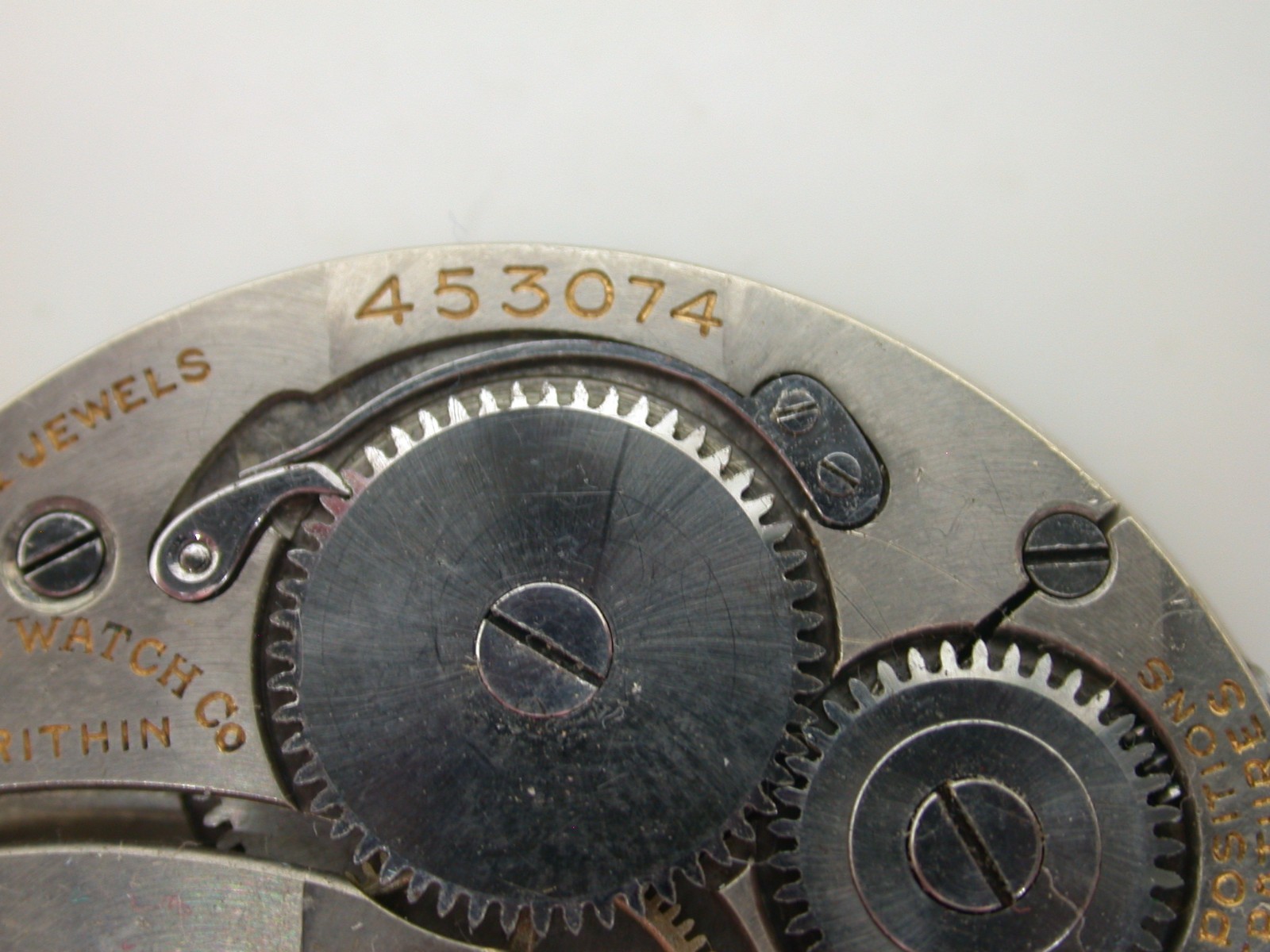 GRUEN VERITHIN, 17 JEWEL, SERIAL # 453074, 17 LIGNE MOVEMENT – 35MR22