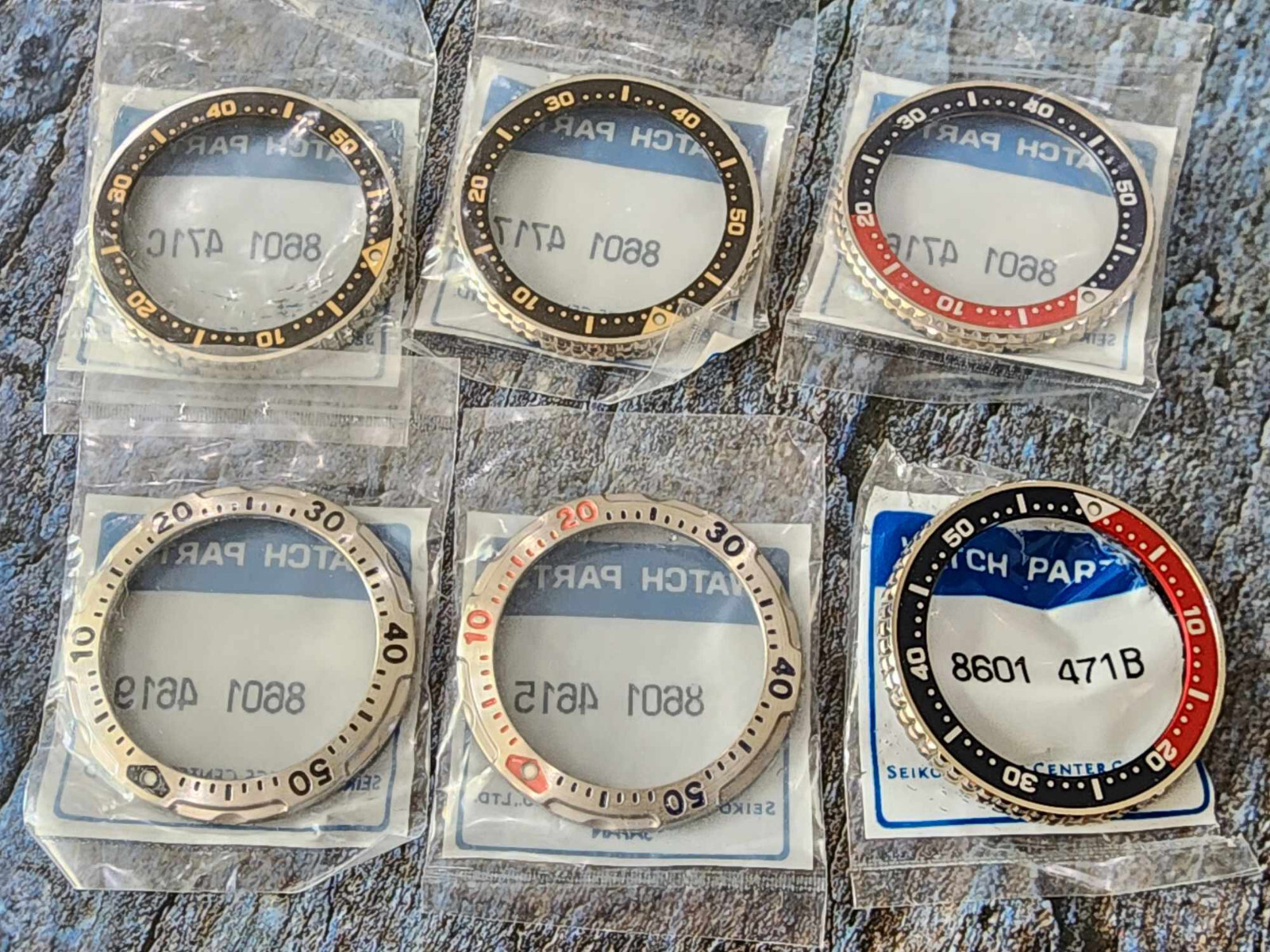 NOS ORIGINAL SEIKO BEZEL DIVER 7s26-0030 7s26-0010 SKX0013 SKX015 Choose