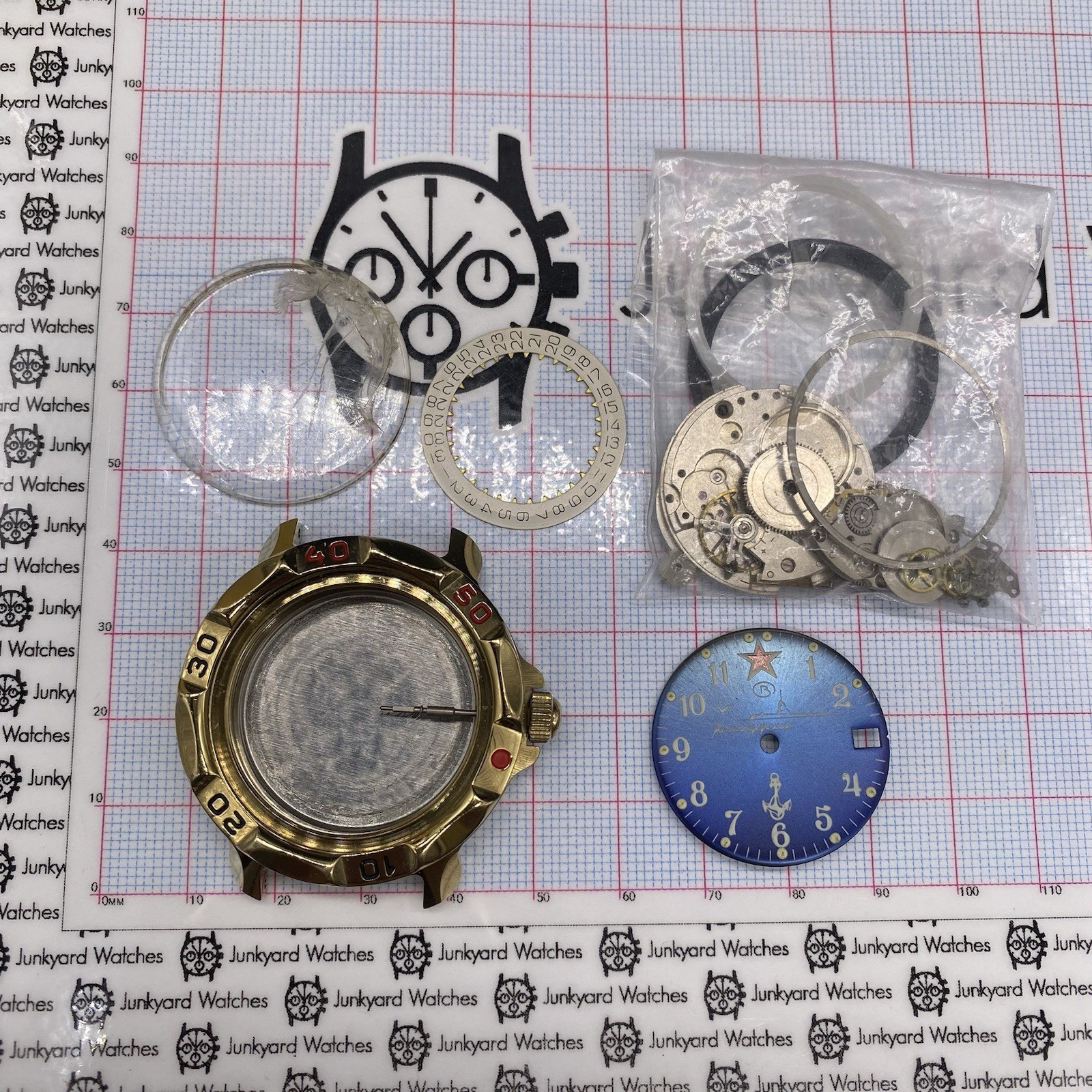 Vintage Vostok Komandirskie Submarine USSR Watch Repair Parts Spares Incomplete