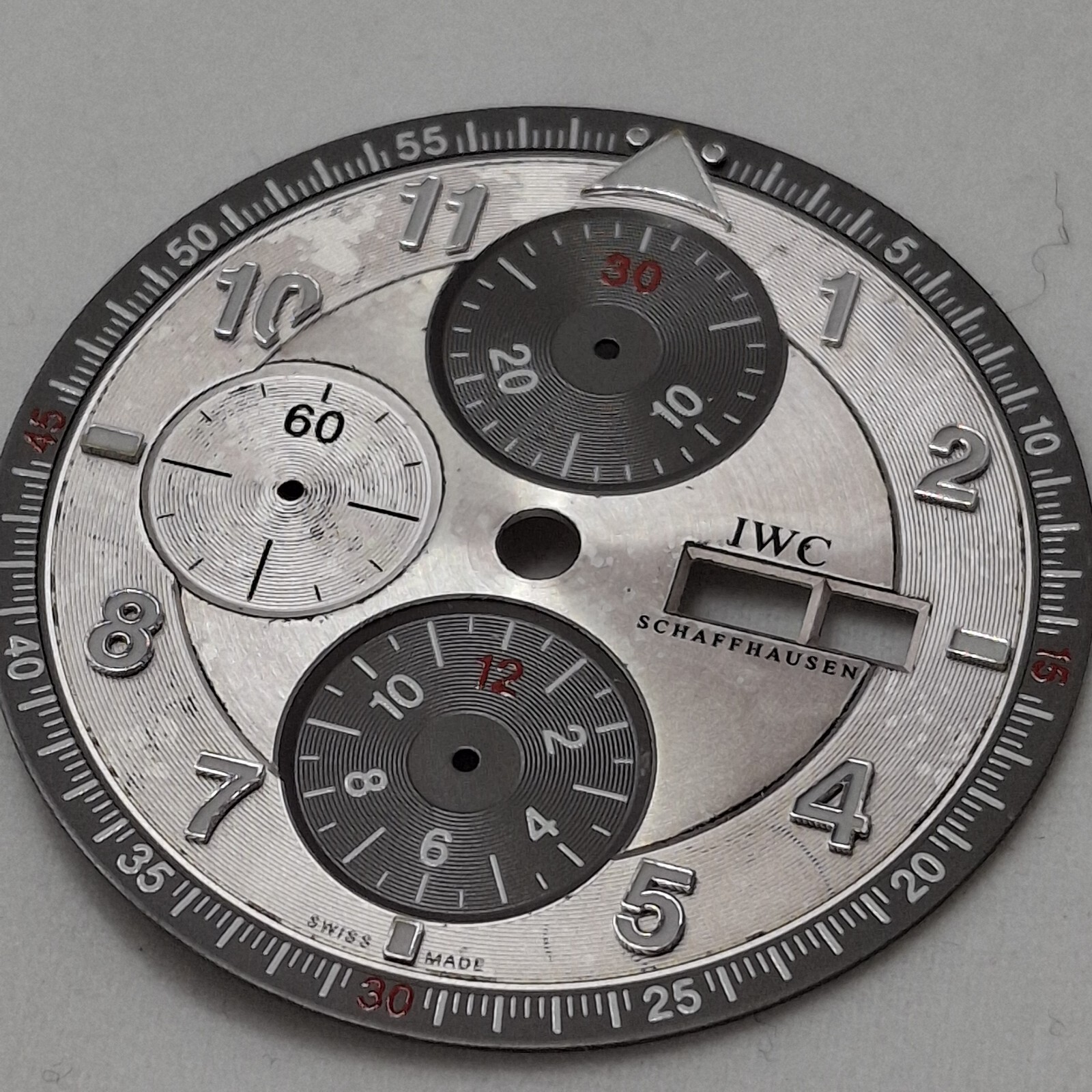 IWC International Watch Co Chronograph vintage dial 35mm PARTS Part Swiss #x6