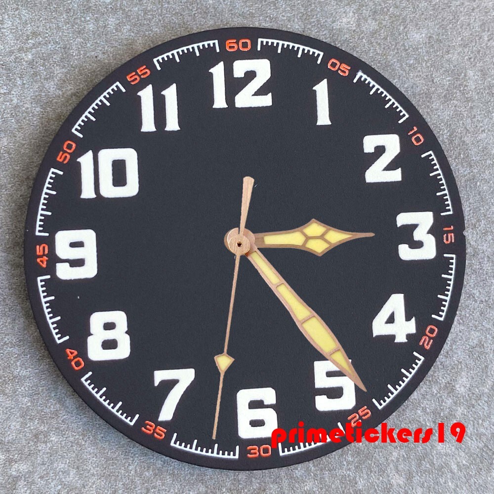 40.5mm Watch Dial Matte Face Hands Set Luminous Fit NH35 NH36 ETA2824 PT5000