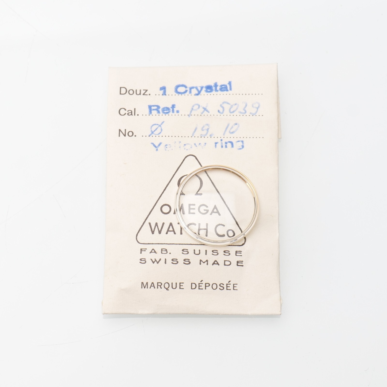 NEW Omega Watch Crystal Part # PX 5039 Watchmakers 19.10mm New Old Stock (OME)