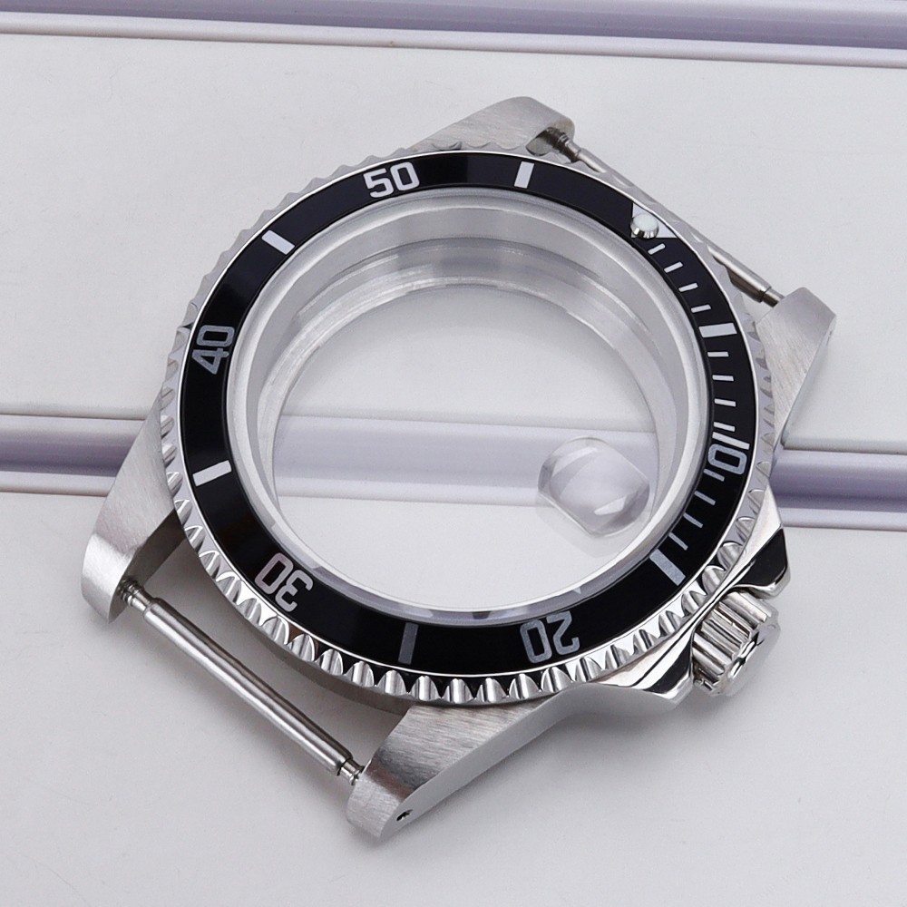 38mm Sub Mod Dive Watch Case Sapphire Glass Back For Seiko NH34 NH35 NH36 NH38