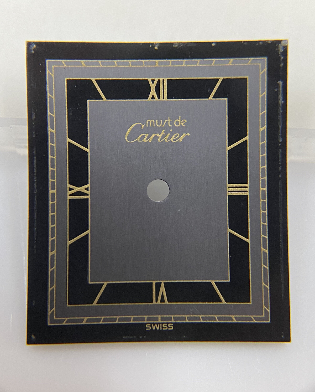 Original Must de Cartier Paris Tank Black/Gray/Gold Roman Dial Ref. 81006 1 1209