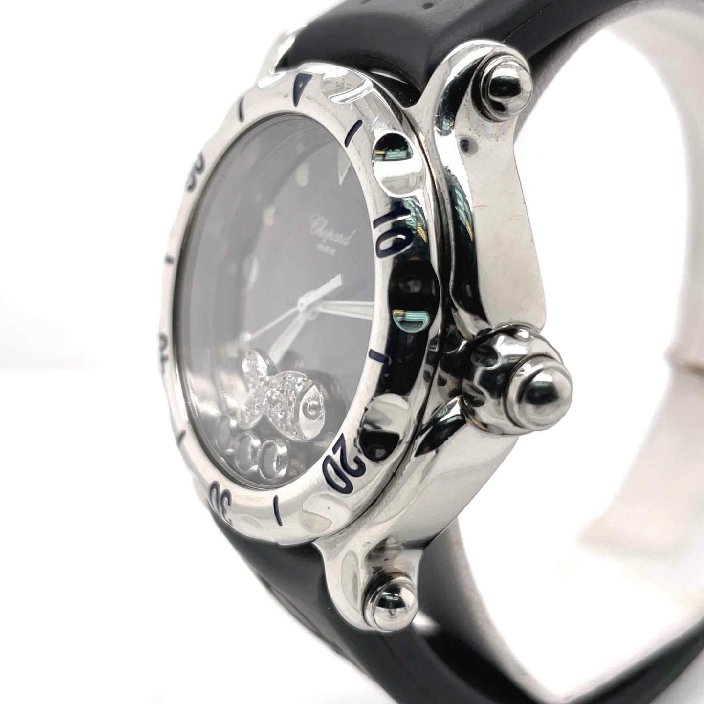 Chopard Happy Beach Quartz Diamond Fish Stainless Steel Black Dial 28/8347-8