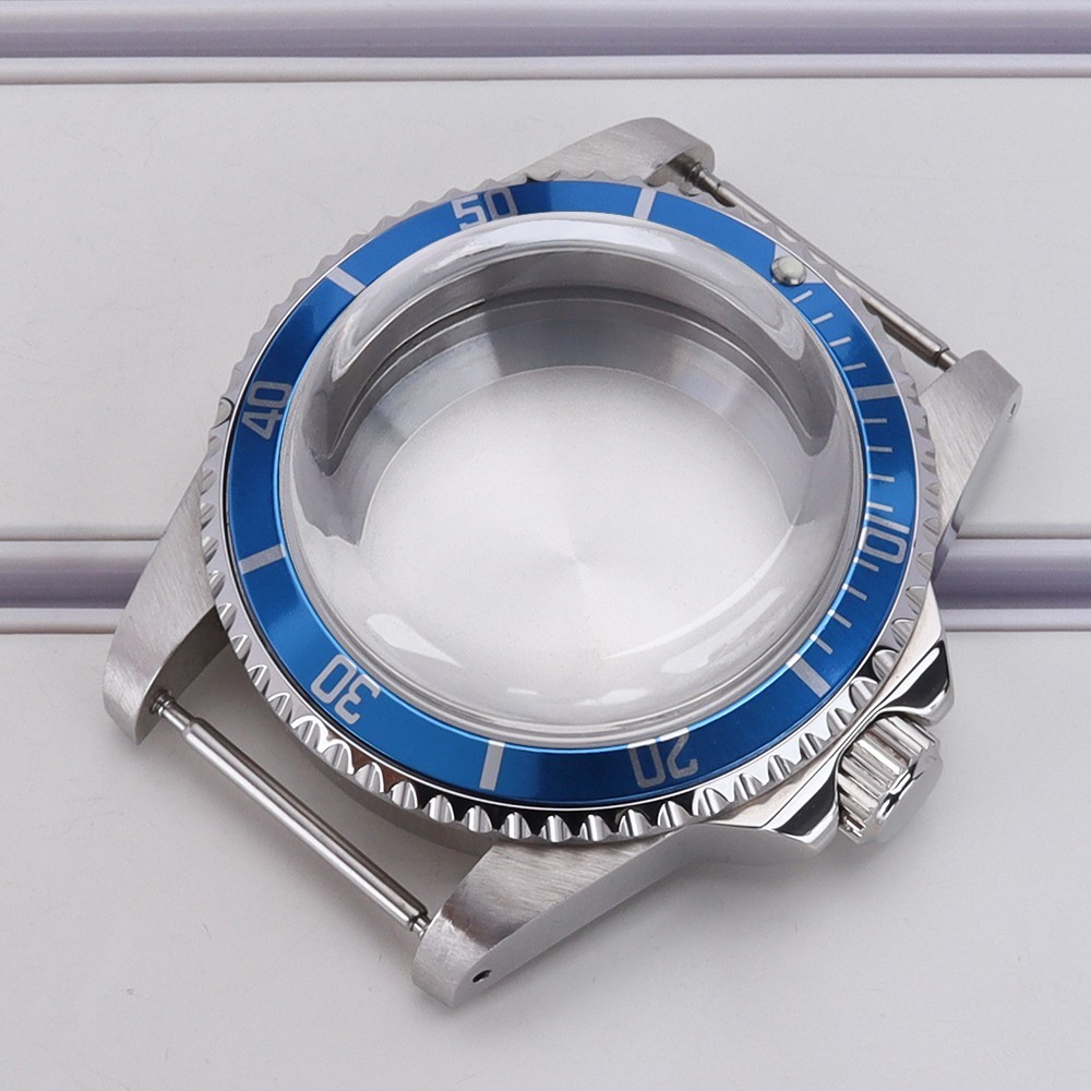 38mm Sub Mod Dive Watch Case Sapphire Glass Back For Seiko NH34 NH35 NH36 NH38