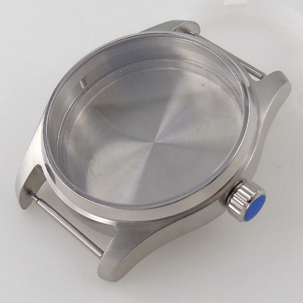 39mm Solid Steel Sapphire Glass Watch Case Bracelet Fit NH34 NH35 NH36 ETA 2824